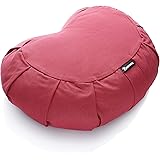 BODYMATE Cuscino da Yoga e Meditazione Mezzaluna 42x30x15 cm con Imbottitura in Pula di Grano Saraceno – Rivestimento Lavabil