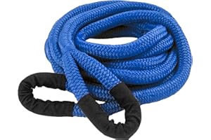 Mibro Ditch Pig 447051 20 ft. (6 m) Kinetic Energy Vehicle Recovery Double Braided Nylon Rope with 7300 lb. Safe Working Load