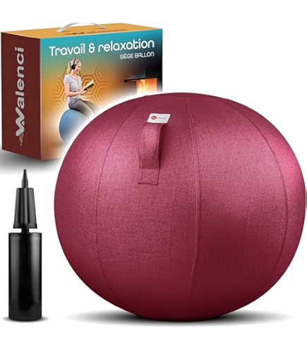 Sedia A Palla Ergonomica NAMI 75 Cm - Per Ufficio, Yoga E Gravidanza, Rivestimento Lavabile - Foto 3