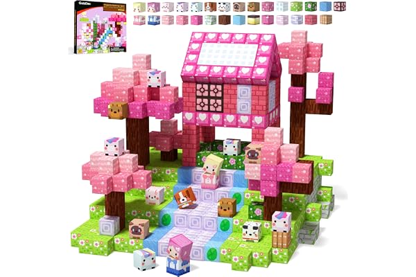 GobiDex Bloc Magnetique Enfant de 100 Pièces - Blocs Licorne, Jouet Éducatif et Cadeau pour Filles, Jeu de Princesse pour Enfants de 3-4, 5-6, 7-8, 9-10 Ans