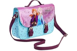 Disney Handtasche Mädchen Trend Umhängetasche Kinder Schultertasche Kindertasche Geschenke für Mädchen Teenager Prinzessinnen Glitzer Eiskönigin Frozen Anna Elsa