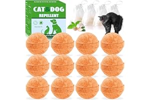 PUCIUUA 12 Pack natürliche Katze und Hund Abschreckung für Gärten UK, natürliche Pfefferminzöl Katze Abschreckung für Indoor Outdoor, hält streunende Katzen graben Hunde weg von Yard Lawn Gartenmöbel, Haustie
