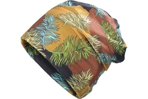 ZLYC Women Summer Thin Beanie Hat Floral Lightweight Slouchy Hat