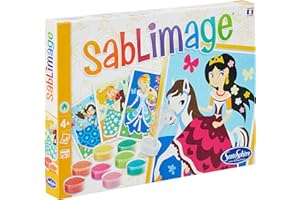 Sentosphère – Sablimage Princesses– Kit Loisirs Créatifs Enfant – 4-Tableaux en sable – 16 Couleurs de Sable Coloré – Concept Box avec Cadre – Dès 4-Ans – Fabriqué en France -898