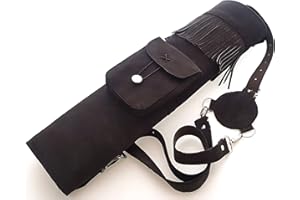 STARLINGUKPK Traditional Archery Suede Leather Back Quiver.