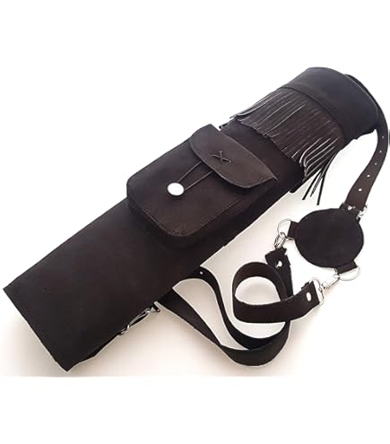 Carquois Dos En Cuir Traditionnel Fox Custom Leather - Fait Main, Marron (neuf)