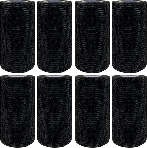 8 Rollen Selbstklebender Verband Bandage, 10cm*4,5m Verband Selbstklebend, Elastischer Fixierbinde Haftbandage Kohäsive Bandage Elastische Binde für Sport Vet Wrap Pet für Katze,Hund,Pferd - 1