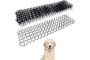 ZYBUX - 6 x Flat Prickle Strip Dig Stopper, Cat Repellent Mat, Scat Mats, Digging Deterrent for Dogs Cats Fox Wild Animal Used Outdoors 49cm * 14cm * 2.7cm