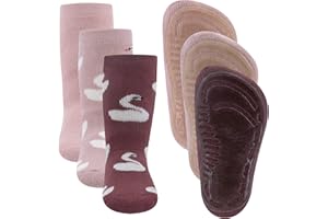 EWERS 3er-Pack Schwan Stoppersocken SoftStep, Socken mit Antirutschsohle für Mädchen, Anti-Rutsch-Socken mit Gummisohle, MADE IN GERMANY, 3 Paar rutschfeste Kindersocken