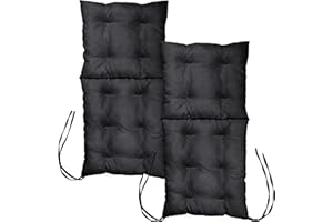 MG Design Set of 2 Garden Chair Cushion 50x100 cm (20"x39"), Outdoor Seat Pad with Ties – Weather-Resistant, Soft, Durable & Stylish – For Patio, Balcony, or Dining Chairs