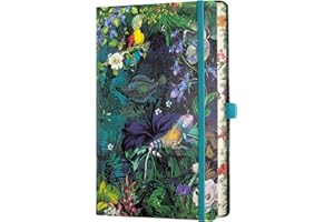 AGENDAS DEUSTO CASTELLI libreta Rayado Lily 13 x 21 - Cuaderno de Notas, Libreta Bonita de Viaje, Journaling Notebook, Cuaderno A5 líneado, Libreta A5 hoja línea, Fabricado en Italia