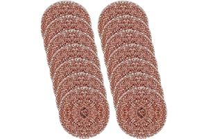 KUNAXKU Lot de 14 pièces en Laine d'acier inoxydableEponge Cuivre pour Cuisine, 14 Pièces Grattoir Cuivre Vaisselle, Paille De Cuivres, Eponge Grattoir Cuivres Réutilisable, pour Vaisselle,casseroles,poêles