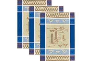 ‎KRACHT Kracht Geschirrtuch 3er-Pack Halbleinen Möven Größe 50x70 cm