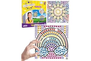 PURPLE LADYBUG Sungemmers Mosaik Bastelset für Kinder - Geburtstagsgeschenk für Mädchen ab 6 Jahren, Jungen Geschenke 8-12, Kreatives Spielzeug - Basteln Mädchen 8 Jahre