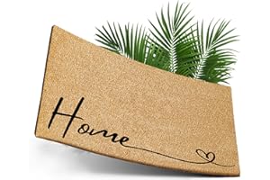ElbFuchs® Paillasson Coco 60x40cm | Home [Extra Durable & antidérapant] | Paillasson Home | Tapis Coco Interieur Rigolo | Paillasson Exterieur Entree Original | Paillassons pour entrée
