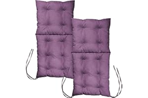 MG Design Set of 2 Garden Chair Cushion 50x100 cm (20"x39"), Outdoor Seat Pad with Ties – Weather-Resistant, Soft, Durable & Stylish – For Patio, Balcony, or Dining Chairs
