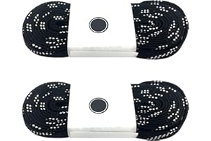 Silfrae 2 Pairs Waxed Skate Hockey Laces Multi-Size and Multi-Color Available