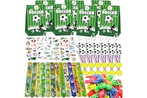 BJPERFMS 72 PCS Football Party Bags, Football Party Bags Fillers with Football Keyring，Football Bracelet，Football Whistles Tattoos Soccer Balls Party Bags for Kids Birthday Christmas Gifts