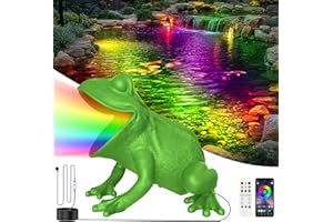 OSREE Lumière LED Submersible pour Étang avec Contrôle APP, 6W Spots Immergés Étanches avec 12V Transformateur et Minuterie, Projecteur de Bassin IP68 Étanche pour Fontaine Cascade Jardin Aquatique