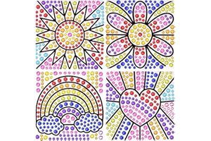 Unaibber Sonnenfänger Fenster Bastelset, DIY Diamant Malset, Kunsthandwerk für Kinder, Bastelset Kinder ab 6 Jahre, Coole Geschenke für Mädchen 6 7 8 9 10 Jahre (Liebe Blume Sonne Regenbogen)