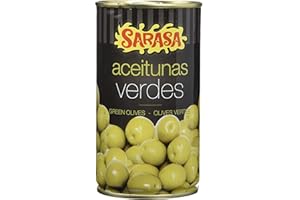 Sarasa Aceitunas Verdes Manzanilla con Hueso - Paquete de 12 x 350 gr - Total: 4200 gr