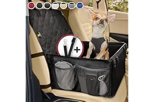 HELDENWERK Seggiolino Auto per Cani di Piccola e Media Taglia I Trasportino per Cani Macchina - Impermeabile I Porta Cane Auto con 5 Cinghie