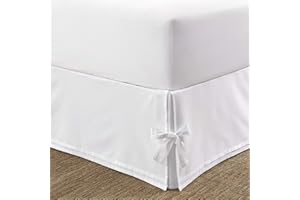 Laura Ashley Copriletto di lusso di qualità alberghiera, facile da montare, anti pieghe e resistente allo sbiadimento, design elegante per la casa, raso 100% cotone, bianco, king size