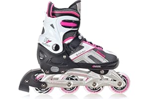 Raven Pulse – Pattini a rotelle per bambini, ragazze, ragazzi, adulti, bambini – Pattini a rotelle – 2 in 1 con opzione pattini da ghiaccio – Regolabili