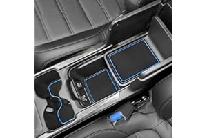 SENSHINE for Honda CR-V CRV Accessories 2020 2021 Cup Holder Insert Center Console Liner Trim Door Packet Mats Non-Slip Anti Dust Premium Custom Interior 20PC Set (Blue Trim)