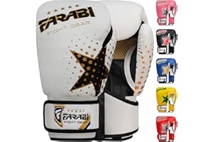 Farabi Sports guantoni boxe bambini Ragazzi e ragazze guantoni bambino boxe 6-oz Youth, Junior guantoni per bambini per MMA, Muay Thai, sacco da boxe e allenamento per età 5-10 anni