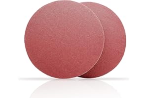 FEIHU Dischi abrasivi 200 mm. Carta abrasiva Hook and Loop 200 mm, grane diverse 5X P60，100，120，180，240，320 .Disco abrasivo 8 pollici per levigatrice a disco, levigatura/lucidatura (30 pezzi)