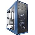 Fractal Design Focus G - Mid Tower Computer Case - ATX - High Airflow - 2x Fractal Design Silent LL Series 120mm White LED Fans Included - USB 3.0 - Window Side Panel - Blue