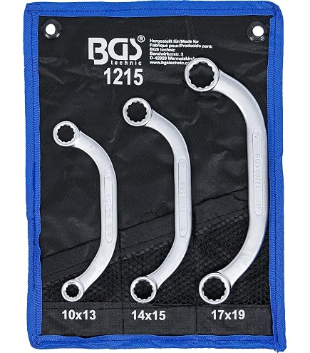 KS Tools 518.0852 Clé Polygonale Demi-Lune 10x12mm Chrome Plus - Chrome Vanadium
