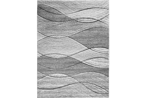 SrS Rugs® Impulse - Area Rug for Living Room, Bedroom, Hallway Runner Rug - Abstract Geometric Design - Provides Home with Comfort and Warmth (Grey, 120cm x 170cm)