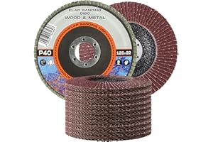 INSTALGURU 10x Tarcza Szlifowania Drewna Metalu Listkowa P40 125 Szlifierska Wachlarzowa Ściernica Krążek Szlifierki Szlifierek Kątowych Spawów Tarcze Wachlarzowe Listkowe