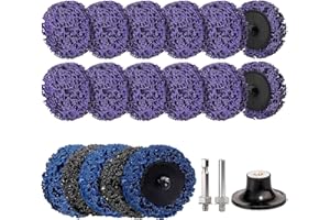 CIMVIDI 17 pezzi 2 pollici CSD disco mola, viola/blu/nero set di ruote di pulizia, la finitura di superficie o la rimozione della vernice lucidatura per la foratura rullo mola (50 mm)