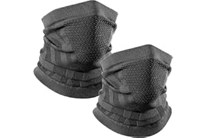 ‎WTACTFUL WTACTFUL 2 Stück/ 1 Stück - Schlauchschal Herren Halbe Sturmhaube Halstuch Halswärmer Ski Mask Skimaske Halsschlauc Neck Gaiter Motorrad Gesichtsmaske für Winter Laufen Skifahren Snowboarden