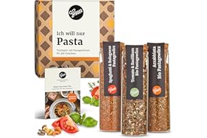 ‎GEPP'S Gepp’s Feinkost 3er Mini Set Pasta I Gewürz-Set für Pasta-Liebhaber I Set mit feinen Gewürzmischungen I Bio-Gewürze für jede Küche I Bio Tomate-Basilikum, Arrabiata & Spaghetti Gewürz
