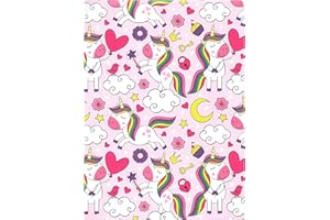 ARKRAFT carta da regalo 3 fogli formato 90 x 65 cm prodotto FSC confezione senza plastica disegno unicorno rosa bambina (18-8989)