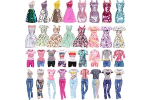 Miunana 10 Pezzi Per 11.5 Pollici 28 - 30 CM Bambola: 5 Vestiti + 5 Abiti (Slezionati A Caso E NON INCLUDE BAMBOLA)