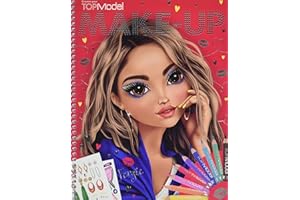 Depesche- Libro para Colorear, TopModel Create Your Make-Up, Aprox. 24 x 19,5 x 1 cm, Color carbón (10728)