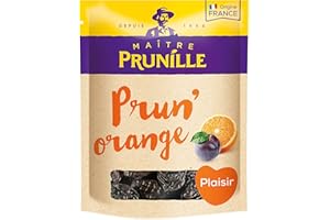 MAÎTRE PRUNILLE - Prun'Orange Avec Noyaux - Fruits Secs Plaisir - Riche En Fibres Et Potassium - Origine France - Label IGP - Sachet 500 g
