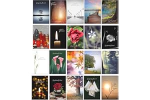 Pusteblume Grusskarten 20 x Trauerkarten mit Umschlag - Beileidskarten Klappkarten mit Briefumschlag - DIN-A6 - Schwarz - MIXED - Trauer/Beileid