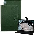 TGK Plain Design Leather Flip Case Cover for Nokia Tab T20 10.4 inch Green