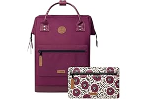 CABAÏA CABAIA - Sac à Dos Adventurer Nice - Large 23L - Déperlant - Compartiment Ordinateur Portable 15" - 2 Poches - Certifié Vegan - Sac Voyage, Affaires, École pour Homme et Femme - Violet