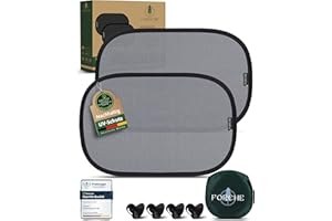 ‎FORCHE FORCHE® Auto Sonnenschutz Seitenscheibe – Sonnenblende, UV-Schutz für Babys/Kinder, reduziert Blendung & Hitze, schnelle Montage mit starken Saugnäpfen, passt in Fast jedes Auto