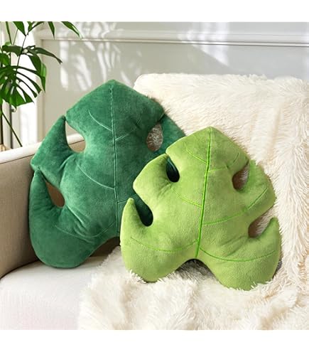 GWCYMYD Blattkissen 50x50cm - Weiches Wurfkissen Für Sofa & Wohnzimmer