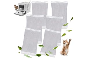 Marchul 6 Pack Cat Litter Box Filter, Universal Odor Eliminator for Hooded Cat Litter Tray, Natural Activated Charcoal Filter Refills for Litter Box Odor Control