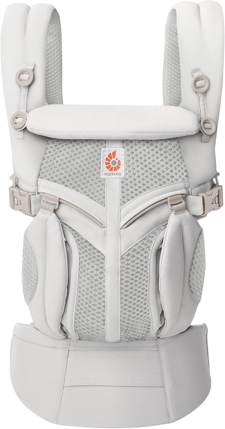 Ergobaby Portabebés, Omni 360 Cool Air Mesh de 4 posiciones para recién nacidos y niños pequeños (0-3 años), Portabebés ergonómico y mochila, Gris Perla