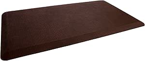 Cush Comfort Steh-Bodenmatte (96cm x 53cm) für Home Office, Küche &amp; Bad - mit dreischichtiger Anti-Ermüdungsschicht (Kastanienbraun)